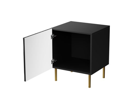 Cama Meble Bedside table 2 pcs. JUNGLE 53.5x40.5x44 black matt + golden legs