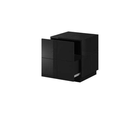 Cama Meble Cama bedside table REJA black gloss/black gloss