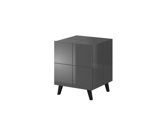 Cama Meble Cama bedside table REJA graphite grey gloss/graphite grey gloss