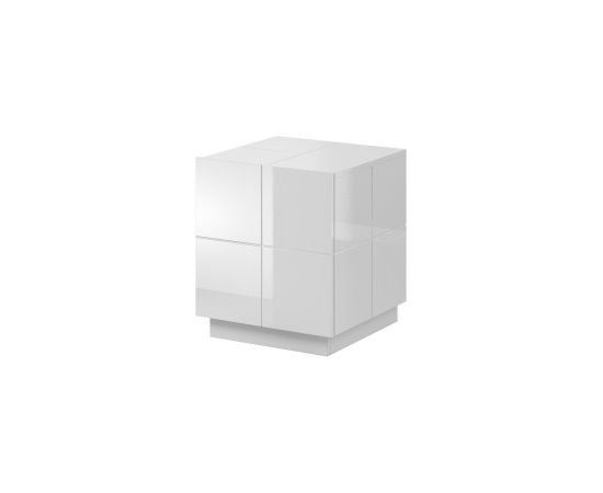 Cama Meble Cama bedside table REJA white gloss/white gloss