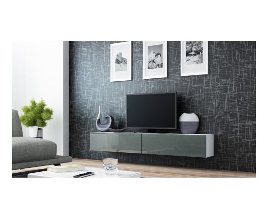 Cama Meble Cama TV Stand VIGO '180' 30/180/40 white/grey gloss