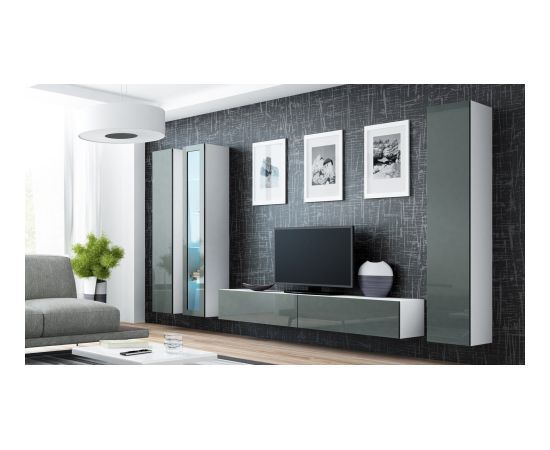 Cama Meble Cama TV Stand VIGO '180' 30/180/40 white/grey gloss