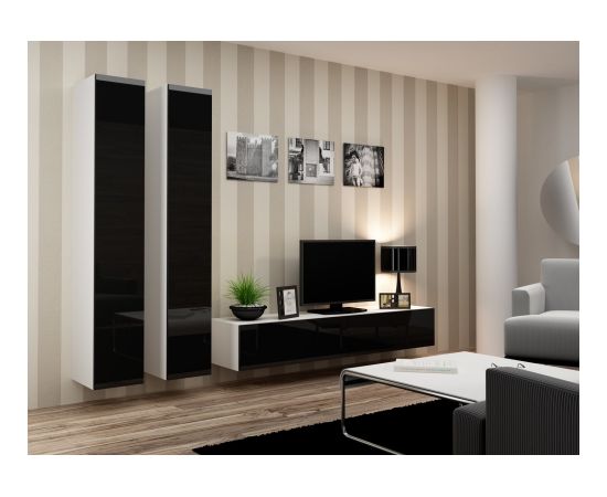 Cama Meble Cama TV Stand VIGO '180' 30/180/40 white/black gloss