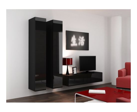 Cama Meble Cama Full cabinet VIGO '180' 180/40/30 black/black gloss