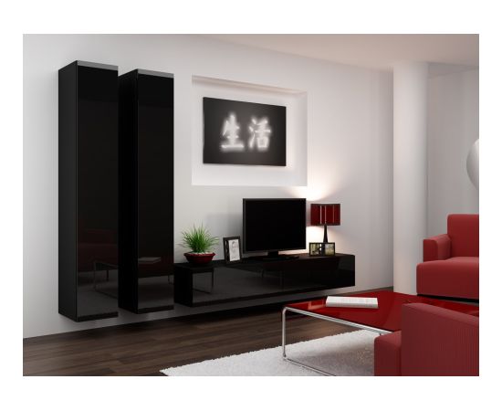 Cama Meble Cama Full cabinet VIGO '180' 180/40/30 black/black gloss