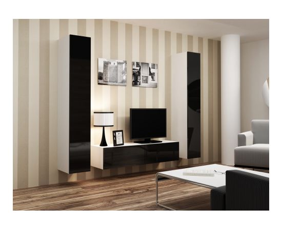 Cama Meble Cama Full cabinet VIGO '180' 180/40/30 white/black gloss