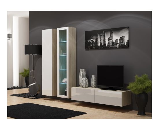 Cama Meble Cama Full cabinet VIGO '180' 180/40/30 sonoma/white gloss