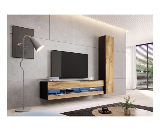 Cama Meble Cama full cabinet VIGO '180' 180/40/30 black/wotan oak