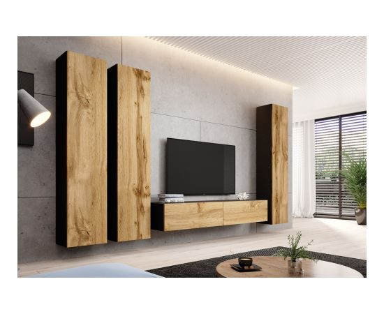 Cama Meble Cama full cabinet VIGO '180' 180/40/30 black/wotan oak