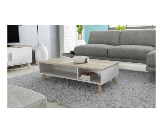 Cama Meble Cama LOTTA 110 coffe table white/sonoma oak