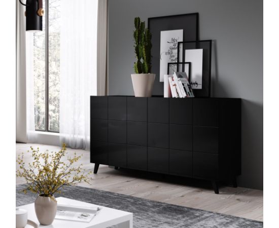 Cama Meble Cama sideboard 2D REJA black gloss/black gloss