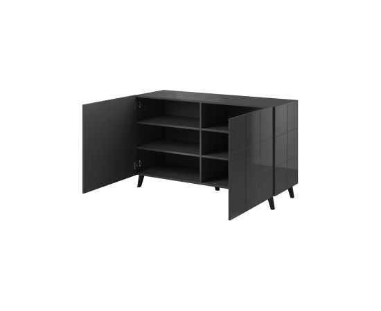 Cama Meble Cama sideboard 2D REJA graphite grey gloss/graphite grey gloss