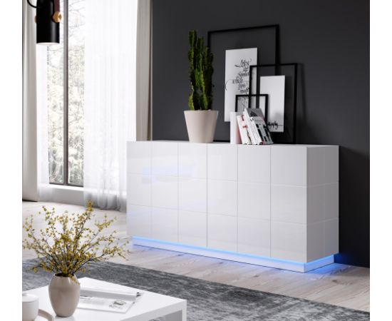 Cama Meble Cama sideboard 2D REJA white gloss/white gloss