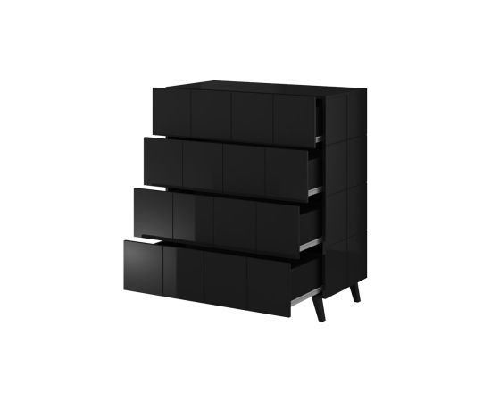 Cama Meble Cama chest of drawers 4D REJA black gloss/black gloss