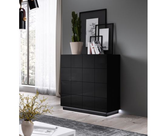 Cama Meble Cama chest of drawers 4D REJA black gloss/black gloss