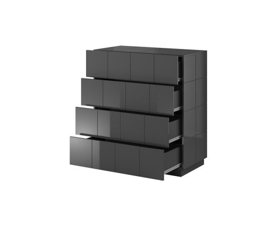 Cama Meble Cama chest of drawers 4D REJA graphite gloss/graphite gloss