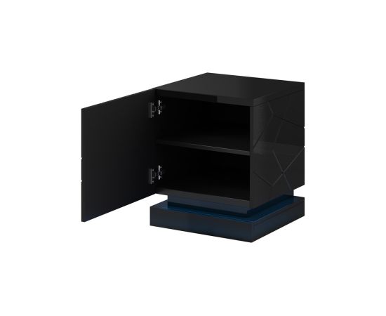 Cama Meble QIU bedside table 2 pcs. 46x41.5x53 cm black gloss/black gloss