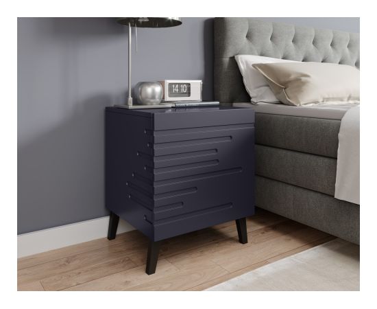 Cama Meble Bedside table NOVA 44x40x52 navy blue matt