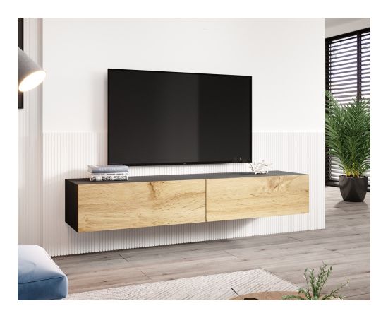 Cama Meble Cama TV Stand VIGO '180' 30/180/40 black/wotan oak