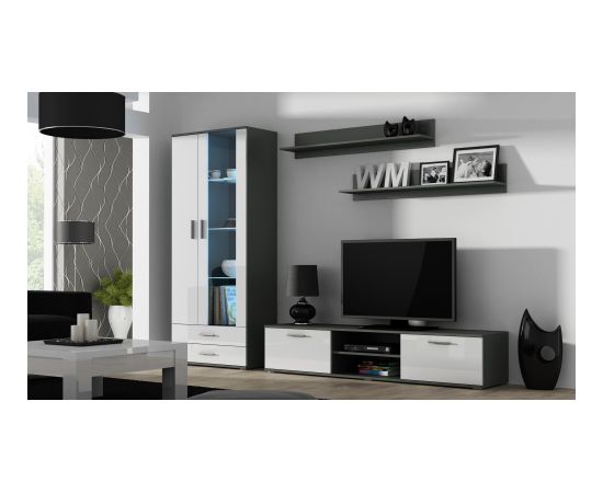 Cama Meble Cama TV stand SOHO 180 grey/white gloss