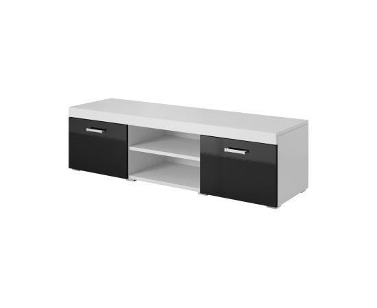 Cama Meble Cama TV stand 140 SAMBA white/black gloss