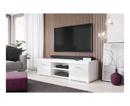 Cama Meble Cama TV stand 140 SAMBA white/white gloss