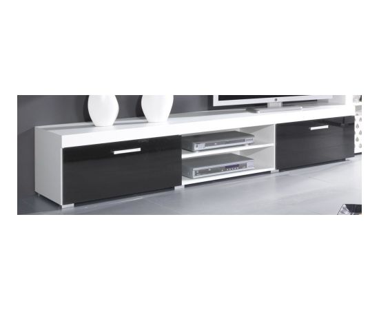 Cama Meble Cama TV stand 200 SAMBA white/black gloss