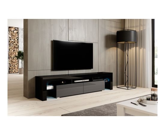 Cama Meble Cama TV stand TORO 200 black/grey gloss