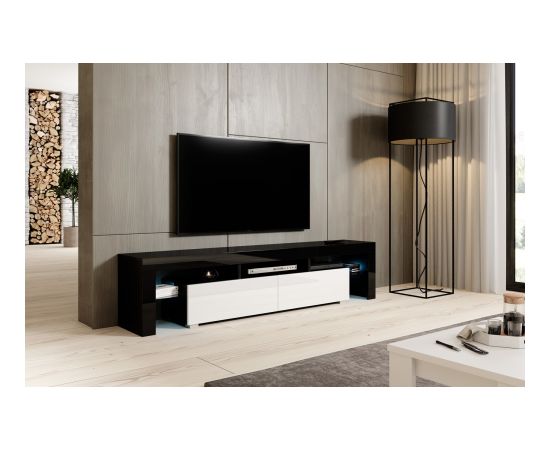 Cama Meble Cama TV stand TORO 200 black/white gloss