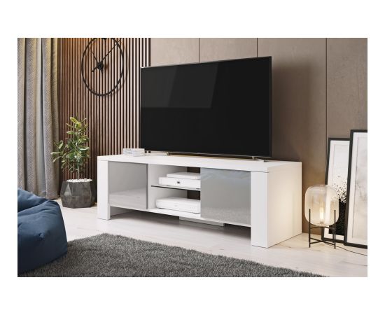 Cama Meble Cama TV stand WEST 42/130/42 white/grey gloss