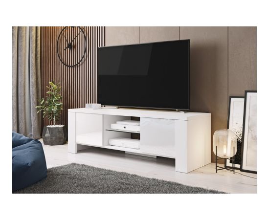 Cama Meble Cama TV stand WEST 42/130/42 white/white gloss