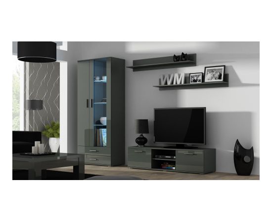 Cama Meble Cama TV stand SOHO 140 grey/grey gloss