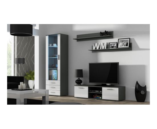 Cama Meble Cama TV stand SOHO 140 grey/white gloss