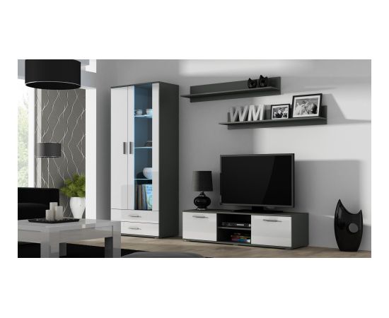 Cama Meble Cama TV stand SOHO 140 grey/white gloss