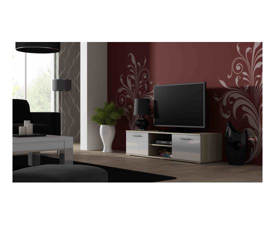 Cama Meble Cama TV stand SOHO 140 sonoma oak/white gloss