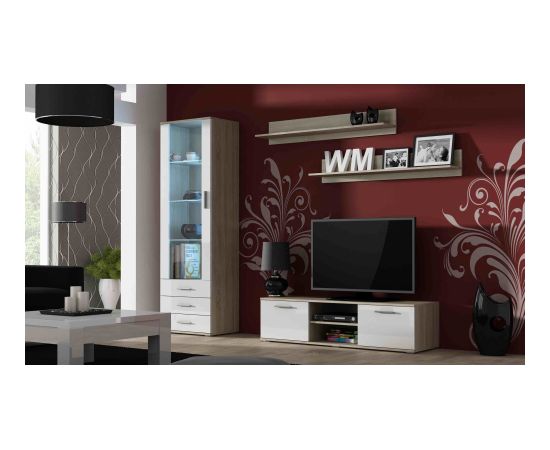 Cama Meble Cama TV stand SOHO 140 sonoma oak/white gloss