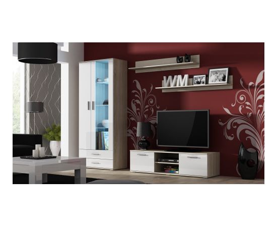 Cama Meble Cama TV stand SOHO 140 sonoma oak/white gloss