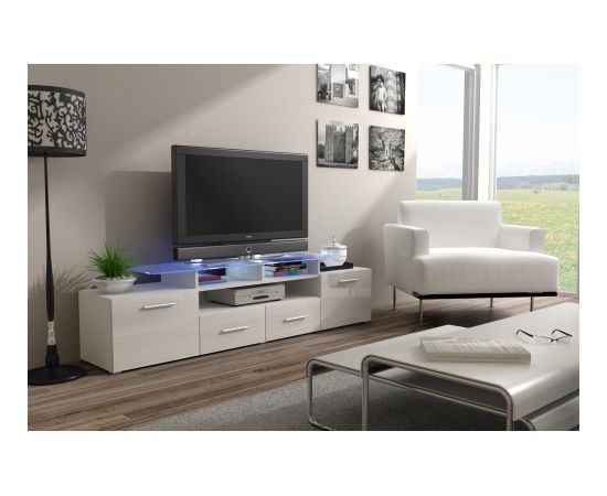 Cama Meble Cama TV stand EVORA 200 white/white gloss