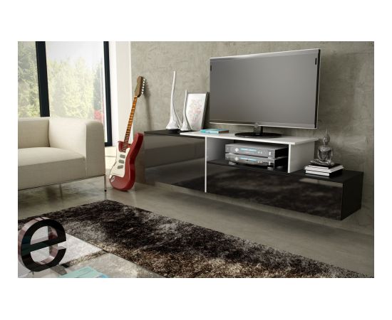 Cama Meble Cama TV cabinet SIGMA 3 180 black/black gloss + biały