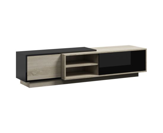 Cama Meble Cama TV cabinet SIGMA1 180 sonoma oak/black gloss