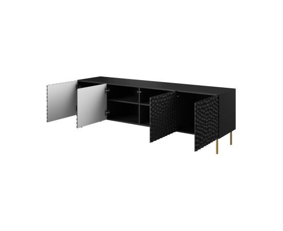 Cama Meble RTV HOLE cabinet 190x40.5x59.5 cm matte black