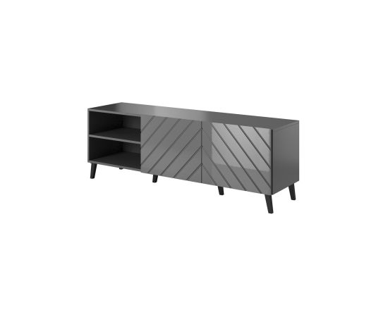 Cama Meble RTV cabinet ABETO 150x42x52 graphite/gloss