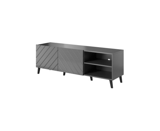 Cama Meble RTV cabinet ABETO 150x42x52 graphite/gloss