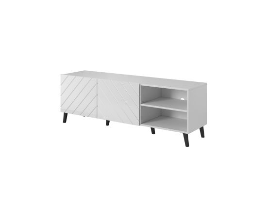 Cama Meble RTV cabinet ABETO 150x42x52 white/white glossy