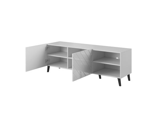 Cama Meble RTV cabinet ABETO 150x42x52 white/white glossy