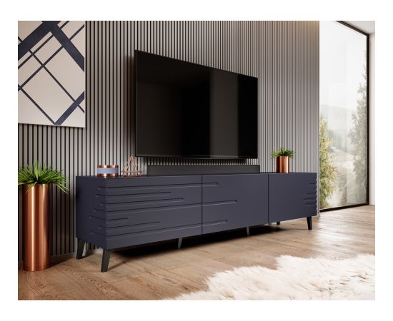 Cama Meble Cama RTV NOVA cabinet 186x40x48 navy blue matt