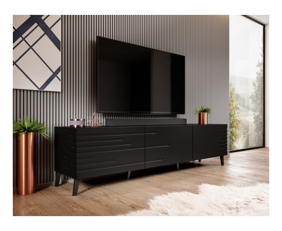 Cama Meble Cama RTV NOVA cabinet 186x40x48 mat black