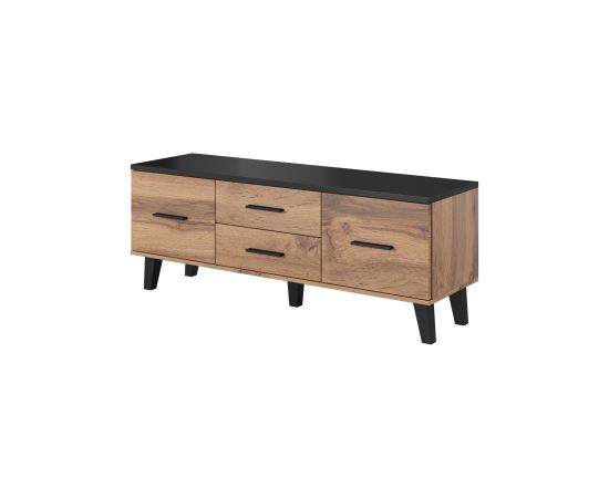 Cama Meble Cama RTV stand LOTTA 140cm wotan oak + matt black