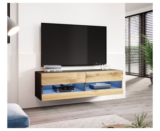 Cama Meble Cama TV stand VIGO NEW 30/140/40 black/wotan oak