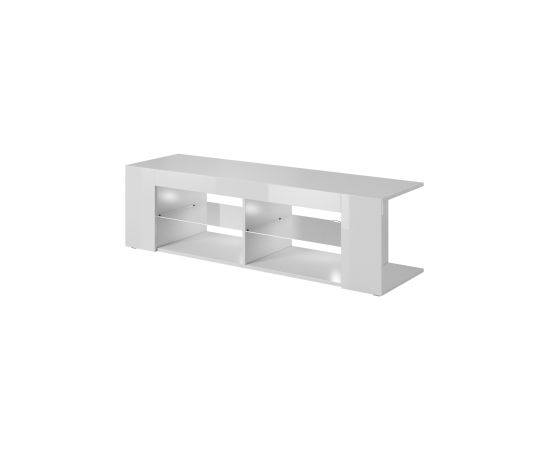 Cama Meble Cama TV cabinet RTV TEXAS 50/134/40 white/white gloss